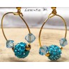 Women's blue creole fancy earrings