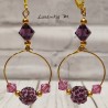 Boucles d’oreilles pendantes créoles fantaisie pour femme