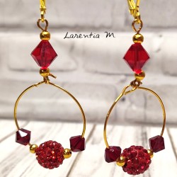 Boucles d’oreilles pendantes créoles fantaisie pour femme