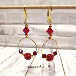 Boucles d’oreilles pendantes créoles fantaisie pour femme