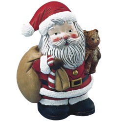 Santa Claus + Polystyrene Teddy Bear 17.5cm