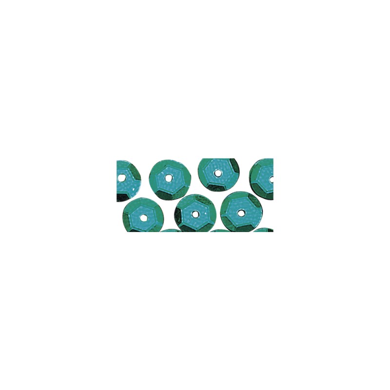 Paillettes bombées 6mm jade