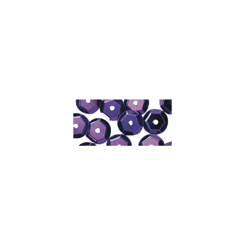 Paillettes bombées 6mm lilas foncé