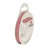 Red and white checkered ribbon