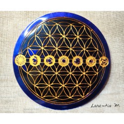 Round tray flower of life and 7 chakras