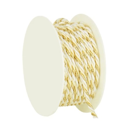 Cream and Gold Cord - 3 mm