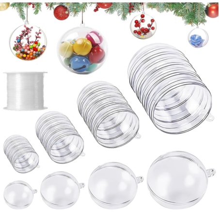 Transparent plastic ball 2 parts