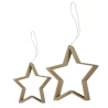 2 Stars Paper Mache Pendants