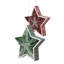 Star Paper Mache Pendants