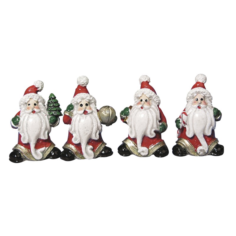 Polyresin objects "Santa Claus", 3 cm, tab.-LS 4 pcs