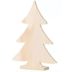 Sapin en bois sur socle 20 cm