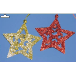 Glitter stars 8 cm