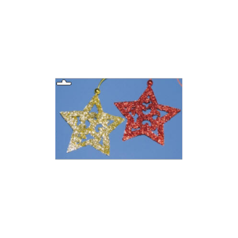 Glitter stars 8 cm