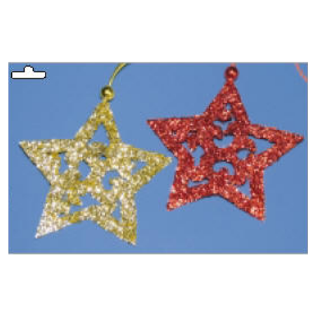 Glitter stars 8 cm