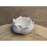 White lotus flower candle holder