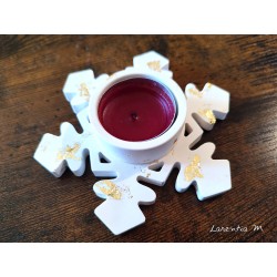 Ceramic Snowflake Candle Holder