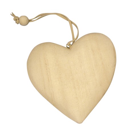 3 wooden hearts