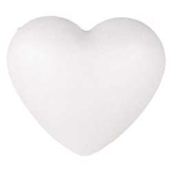 Coeur bombé en polystyrène 9 cm