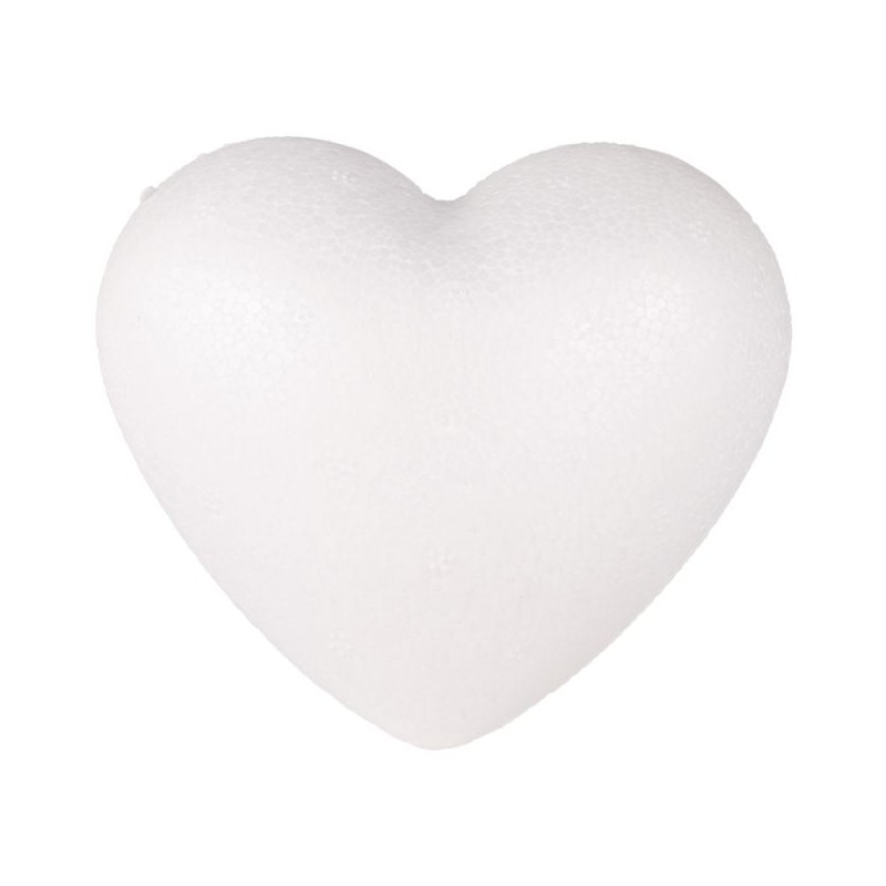 Coeur bombé en polystyrène 9 cm