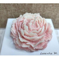 Peony candle in 2 colors - 7.5 cm - Vegetable wax