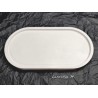 Oval ceramic powder tray