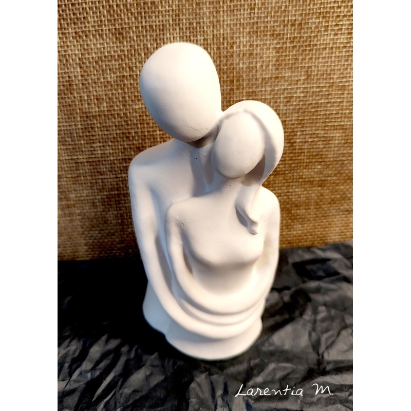 Embracing Couple Statuette - ceramic