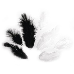 Mélange de plumes noir/blanc