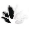 Mix of black/white feathers 3-10 cm. tab.-LS 10 g