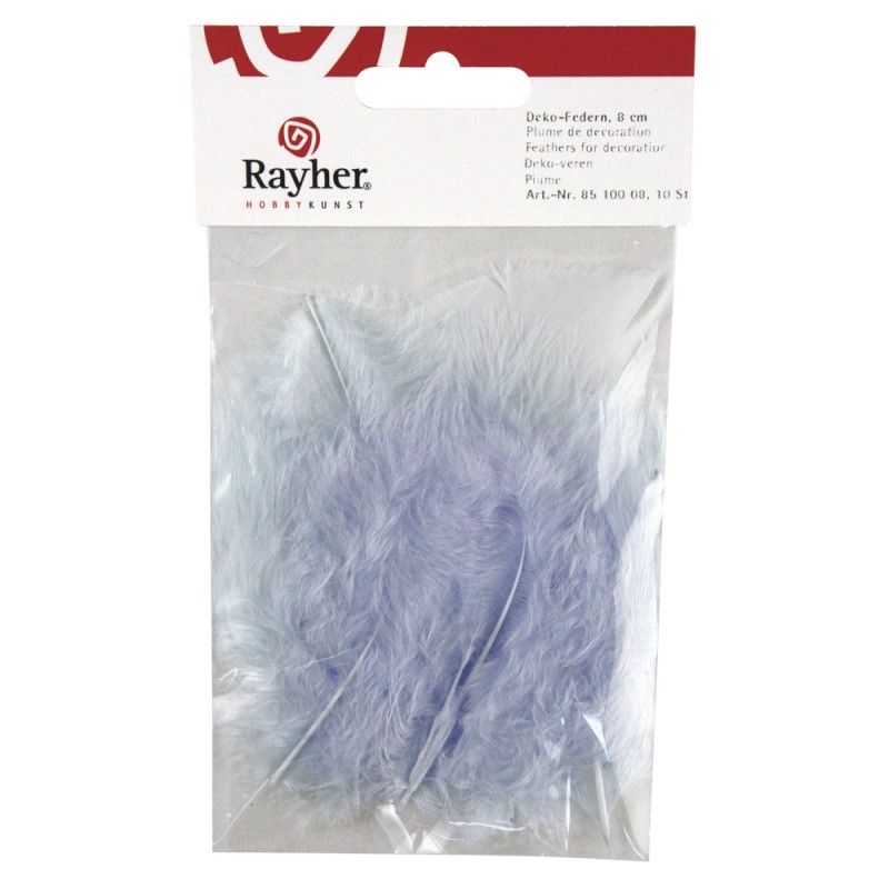 Decorative feathers 8 cm. tab.-LS 10 pcs