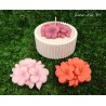 White ceramic pot with vegetable candle and flower "overcandle"