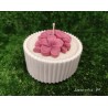 White ceramic pot with vegetable candle and flower "overcandle"