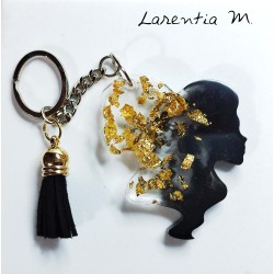 Resin astrological sign keychain