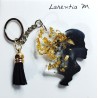 Resin astrological sign keychain