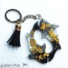 Resin astrological sign keychain