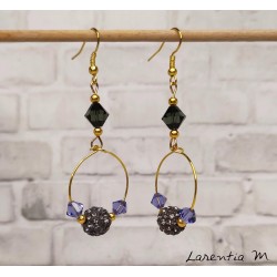 Boucles d’oreilles pendantes créoles fantaisie pour femme