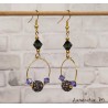 Boucles d’oreilles pendantes créoles fantaisie pour femme