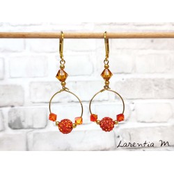 Women's blue creole fancy earrings