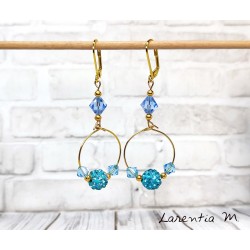 Boucles d’oreilles pendantes créoles fantaisie pour femme