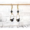 Boucles d’oreilles pendantes créoles fantaisie pour femme
