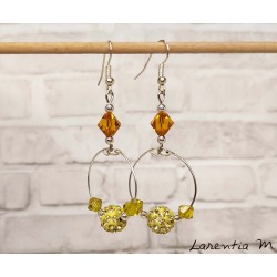 Boucles d’oreilles pendantes créoles fantaisie pour femme