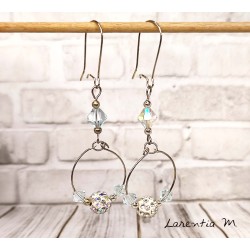 Boucles d’oreilles pendantes créoles fantaisie pour femme