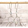 Boucles d’oreilles pendantes créoles fantaisie pour femme