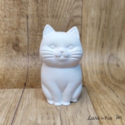 Small handmade cat, made of ceramic powder 8.5cm