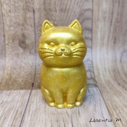 Small handmade cat, made of ceramic powder 8.5cm