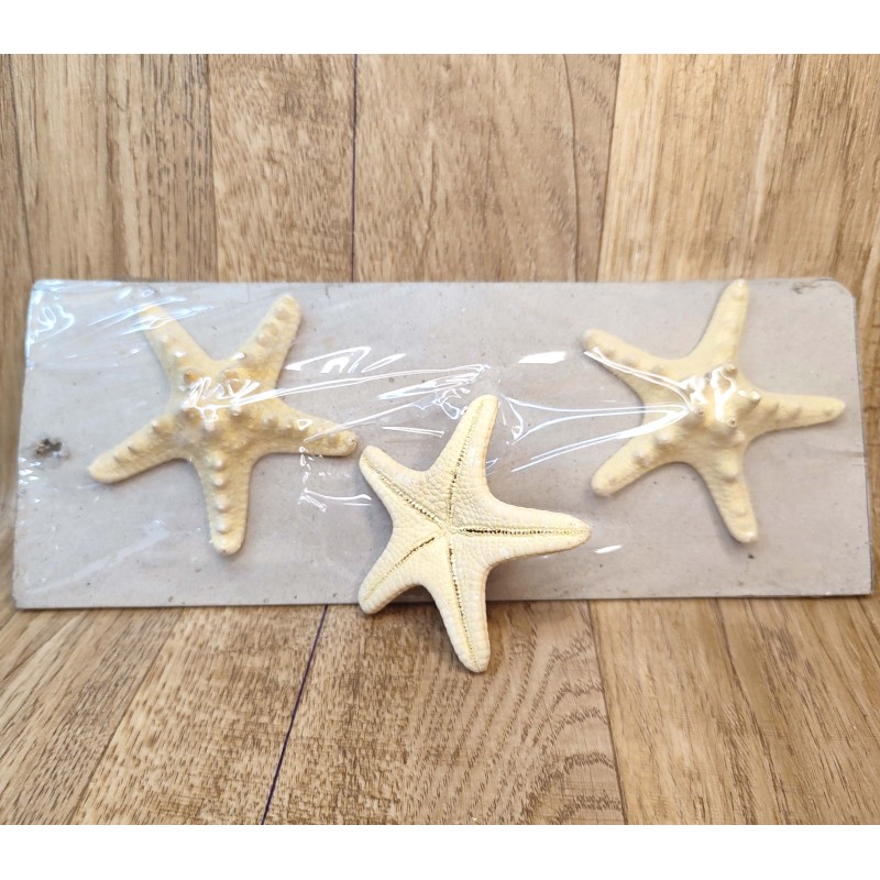 3 starfish sizes 7-9cm 3 starfish sizes 7-9cm