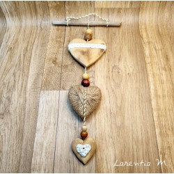 Suspensions Coeur en Bois