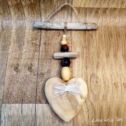 Suspensions Coeur en Bois