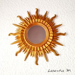 Antique, gilded Sun mirror