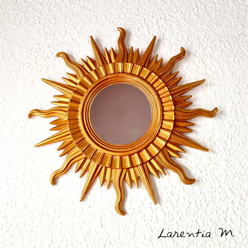 Miroir soleil ancien doré Miroir soleil ancien doré
