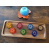 7 médaillons Chakras en résine